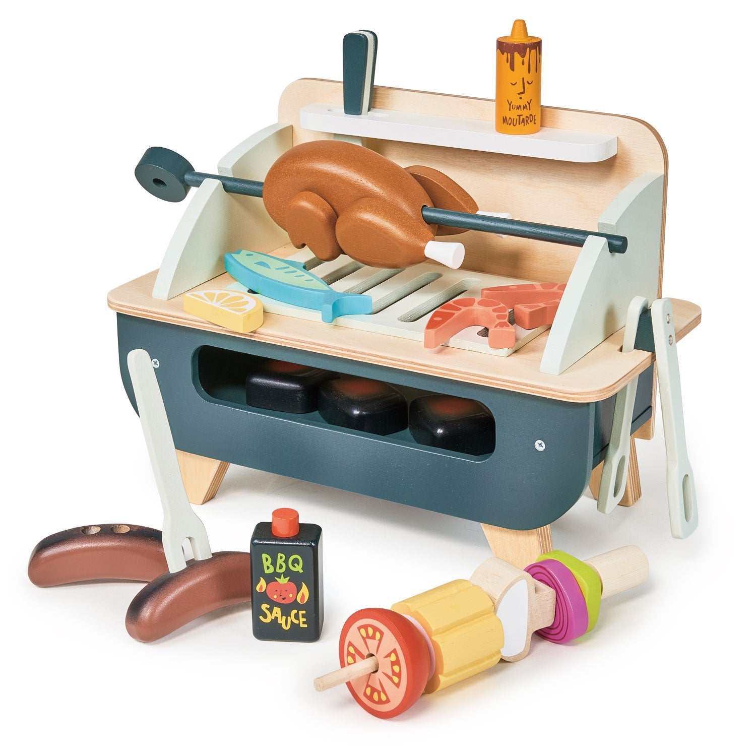 Buy Barbeque Play Set | Wooden barbeque for kids by Learning Bugs UK