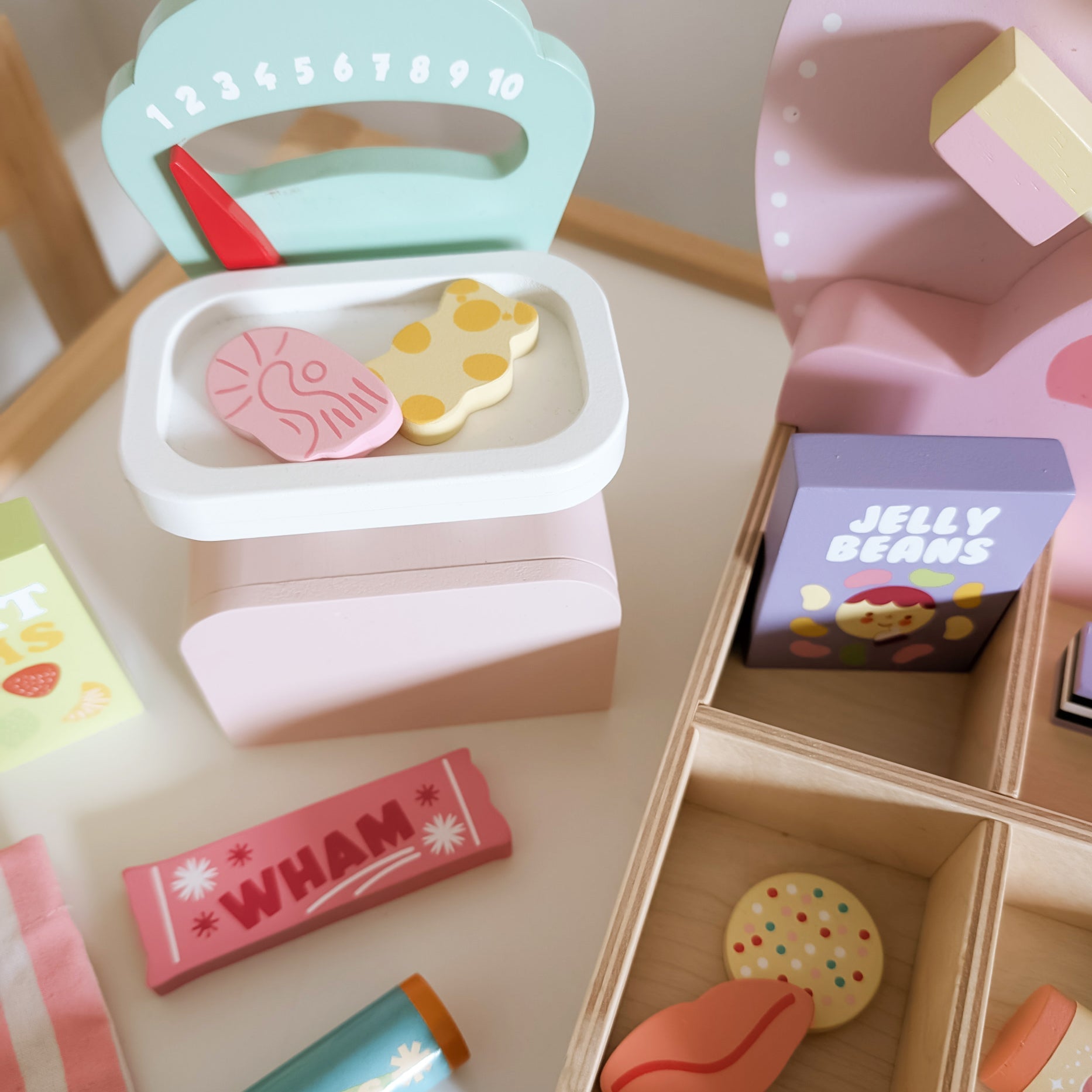 Buy Sweetie Pic'n'Mix Shop | Wooden market stall for kids by Learning Bugs UK