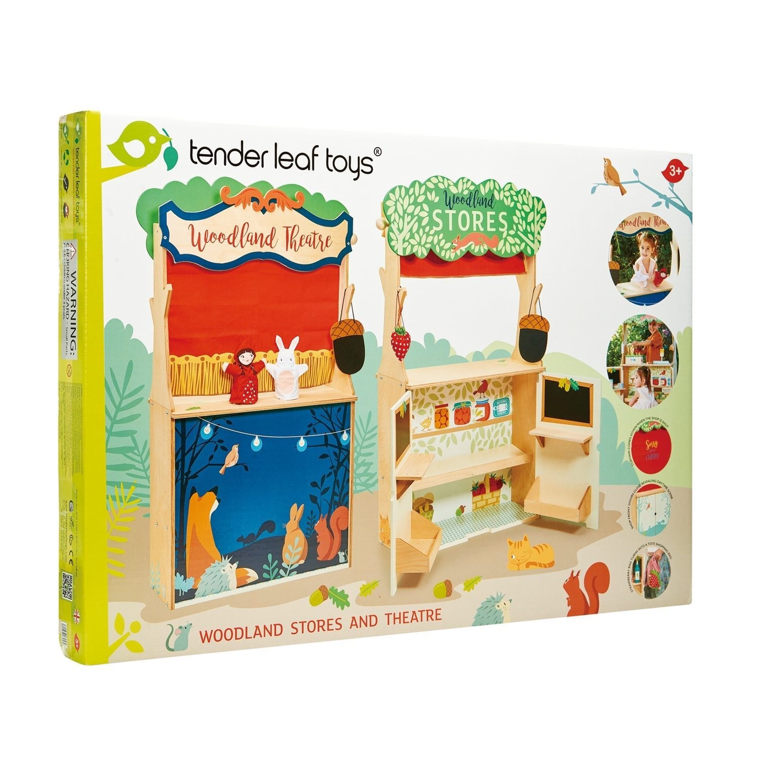 Buy Woodland Stores and Theatre | Wooden shop stall for kids by Learning Bugs UK