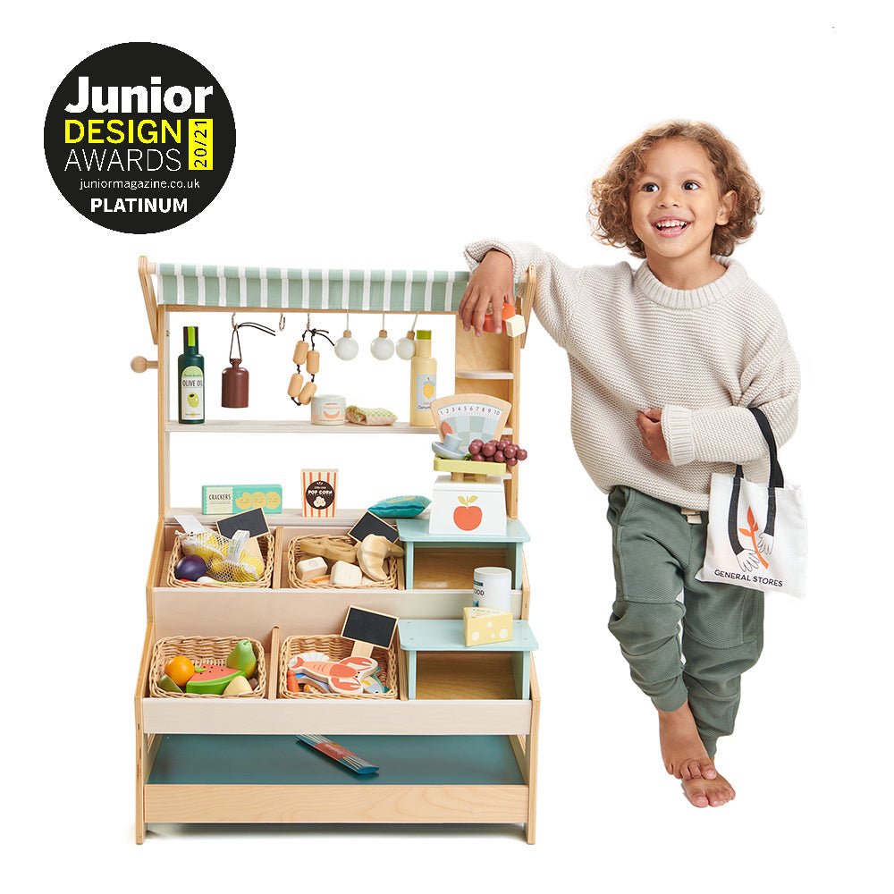 Buy General Stores | Wooden market stall for kids by Learning Bugs UK