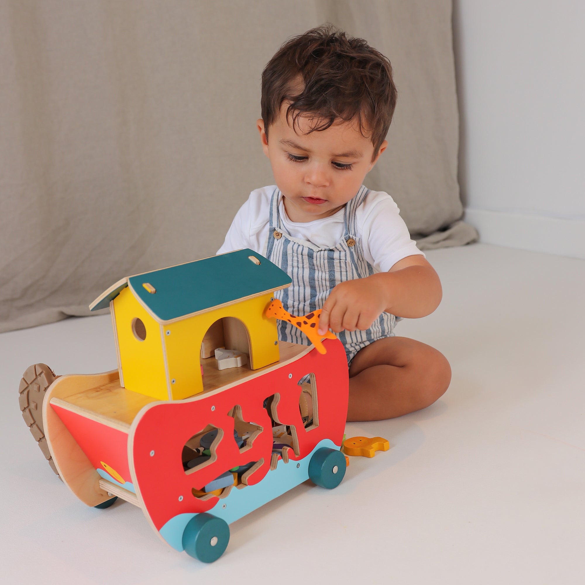 Buy Noah's Shape Sorter Ark | Wooden Ark for kids by Learning Bugs UK