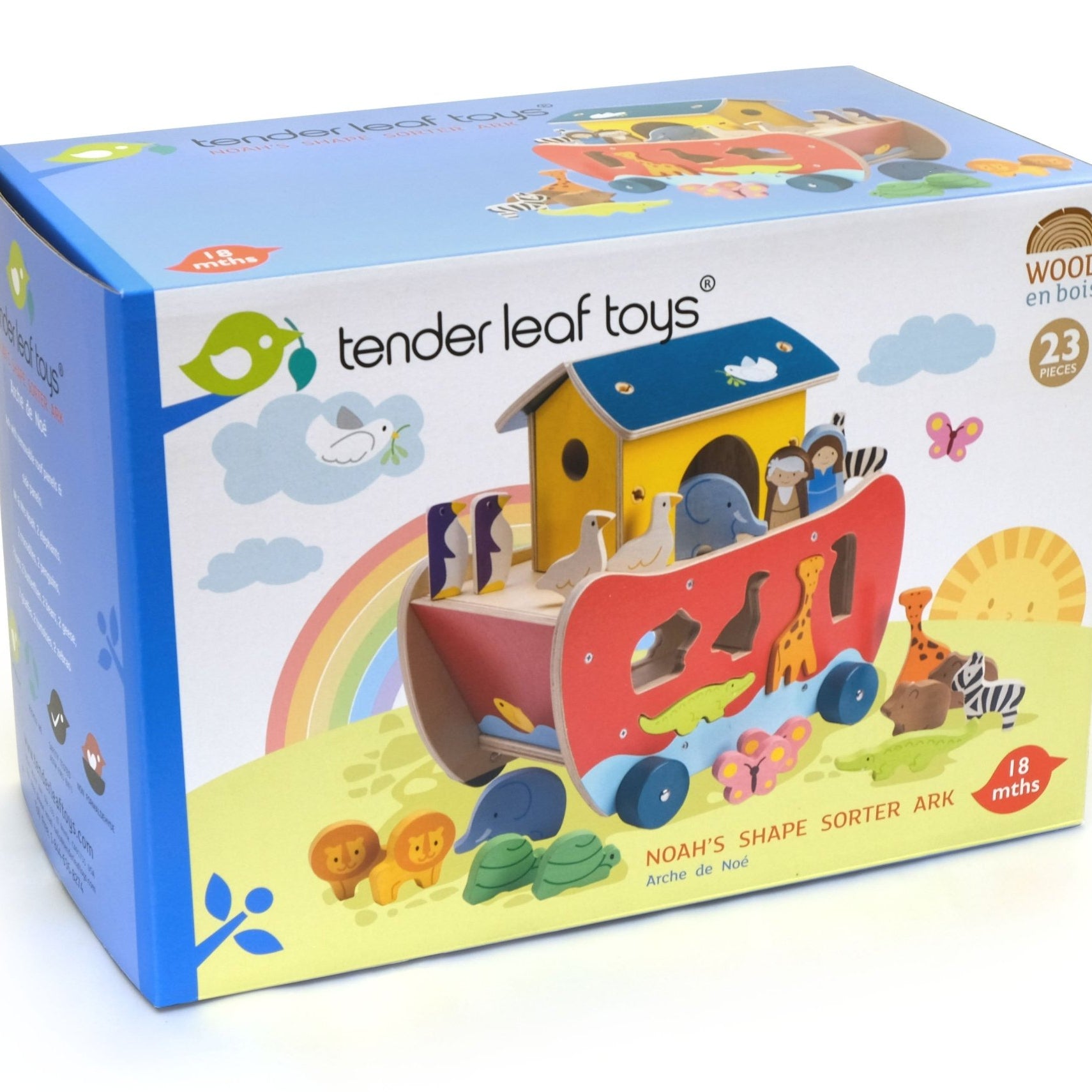 Buy Noah's Shape Sorter Ark | Wooden Ark for kids by Learning Bugs UK