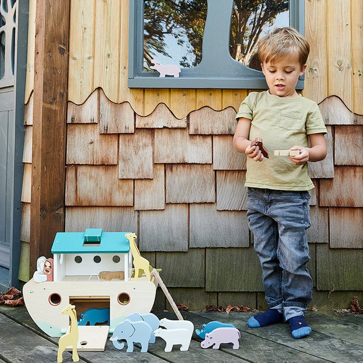 Buy Noah's Wooden Ark | Wooden Noahs Ark for kids by Learning Bugs UK