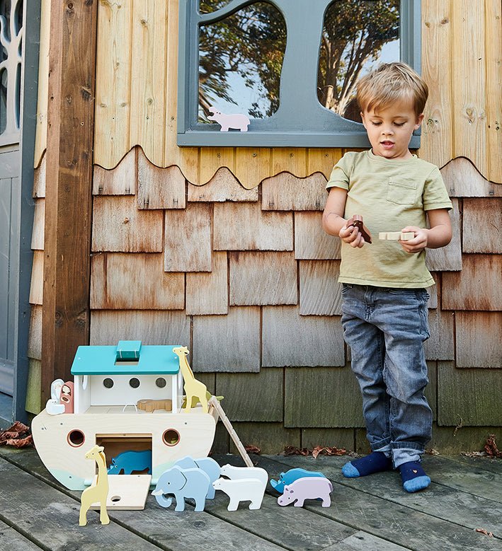 Buy Noah's Wooden Ark | Wooden Noahs Ark for kids by Learning Bugs UK