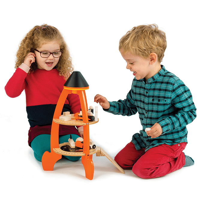 Buy Cosmic Rocket Set | Wooden spacestation for kids by Learning Bugs UK