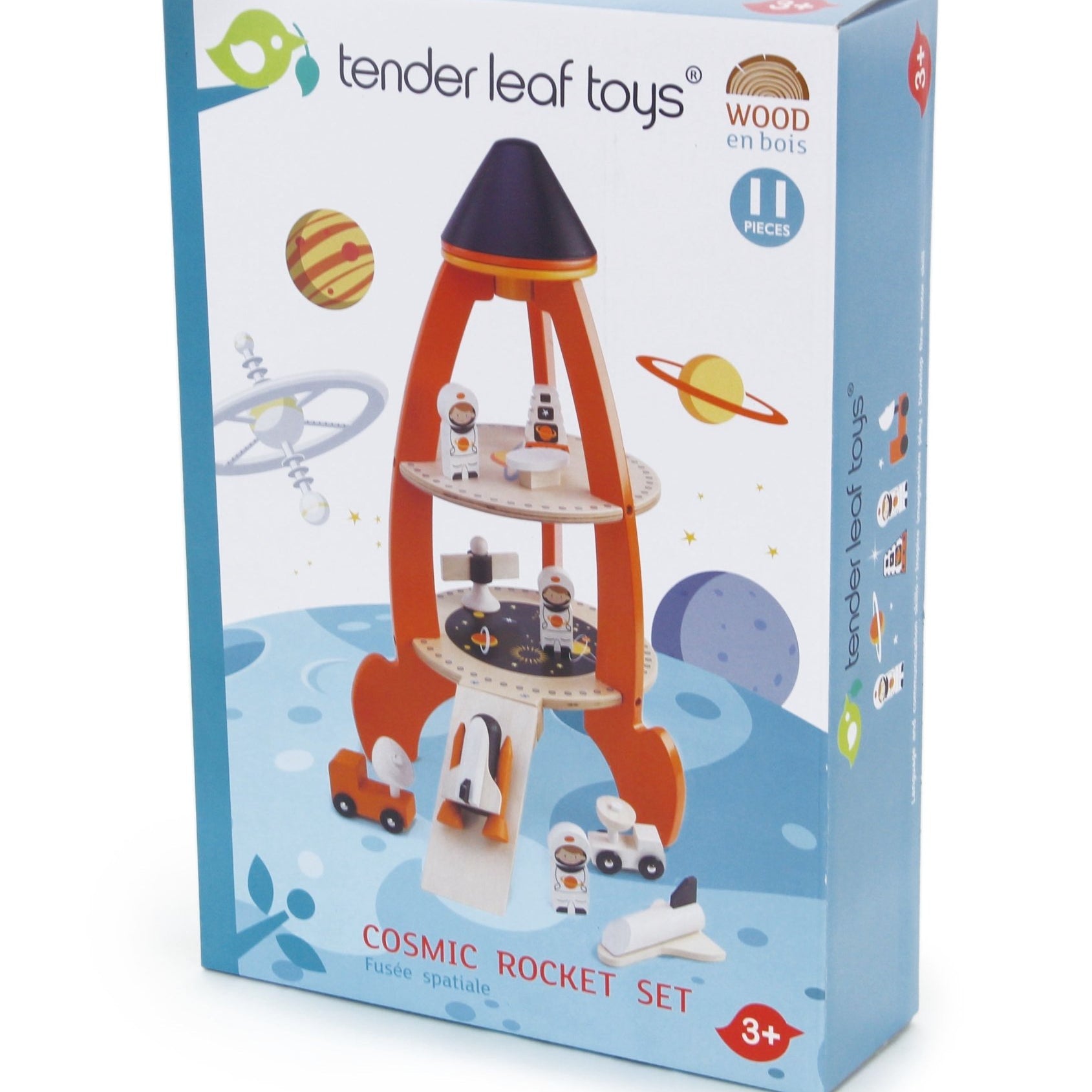 Buy Cosmic Rocket Set | Wooden spacestation for kids by Learning Bugs UK