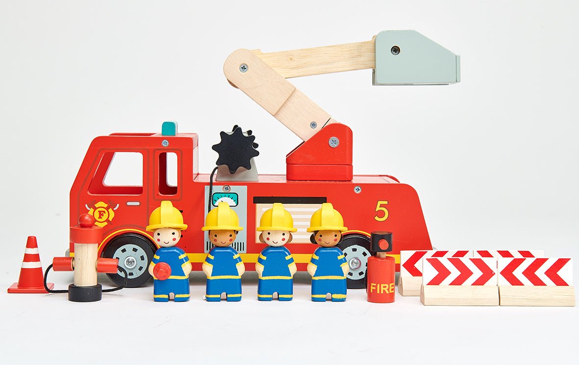 Buy Fire Engine | Wooden fire engine for kids by Learning Bugs UK