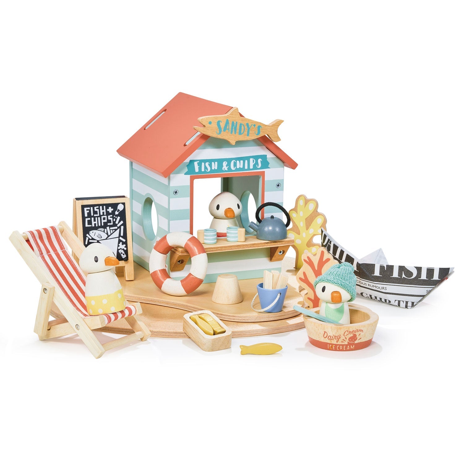 Buy Sandy's Beach Hut | small world playset for kids by Learning Bugs UK