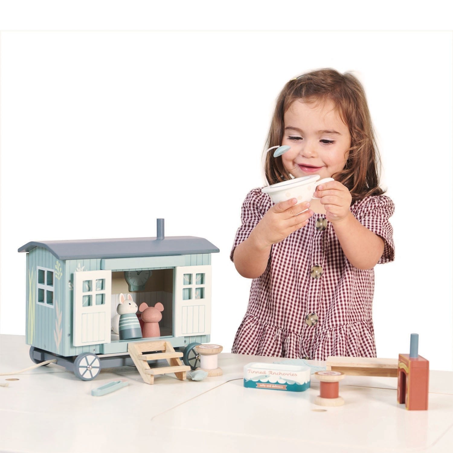 Buy Tender Leaf Secret Meadow Shepherd’s Hut | small world playset for kids by Learning Bugs UK