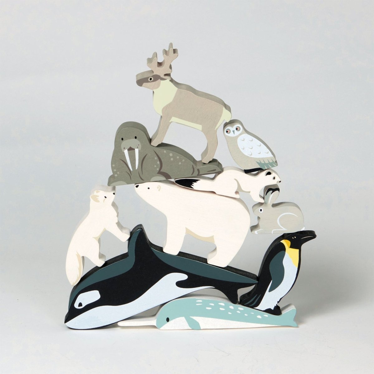 Polar Animals Shelf Set – Wooden animals shelf for children, available at Learning Bugs UK