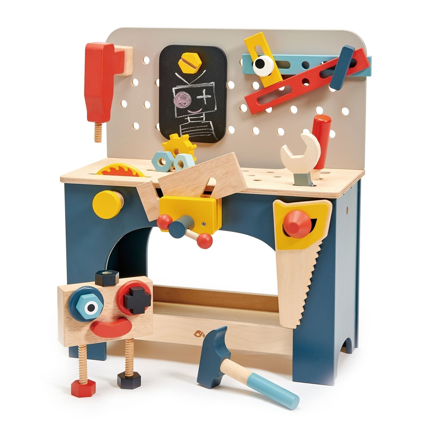 Buy Table Top Tool Bench | Wooden tool bench playset for kids by Learning Bugs UK