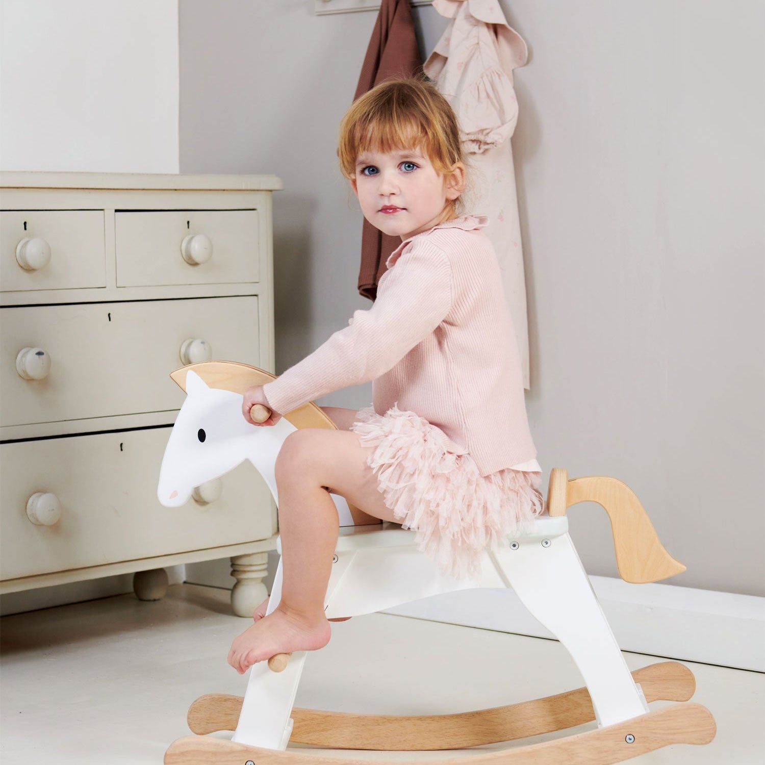 Buy Tender Leaf Lucky Rocking Horse | Sit + Ride On for kids by Learning Bugs UK