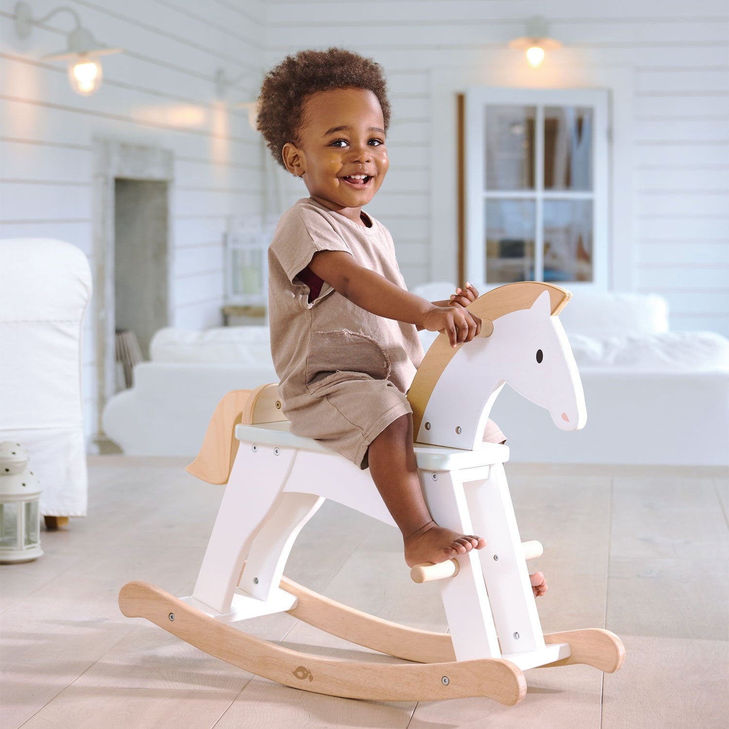 Buy Tender Leaf Lucky Rocking Horse | Sit + Ride On for kids by Learning Bugs UK