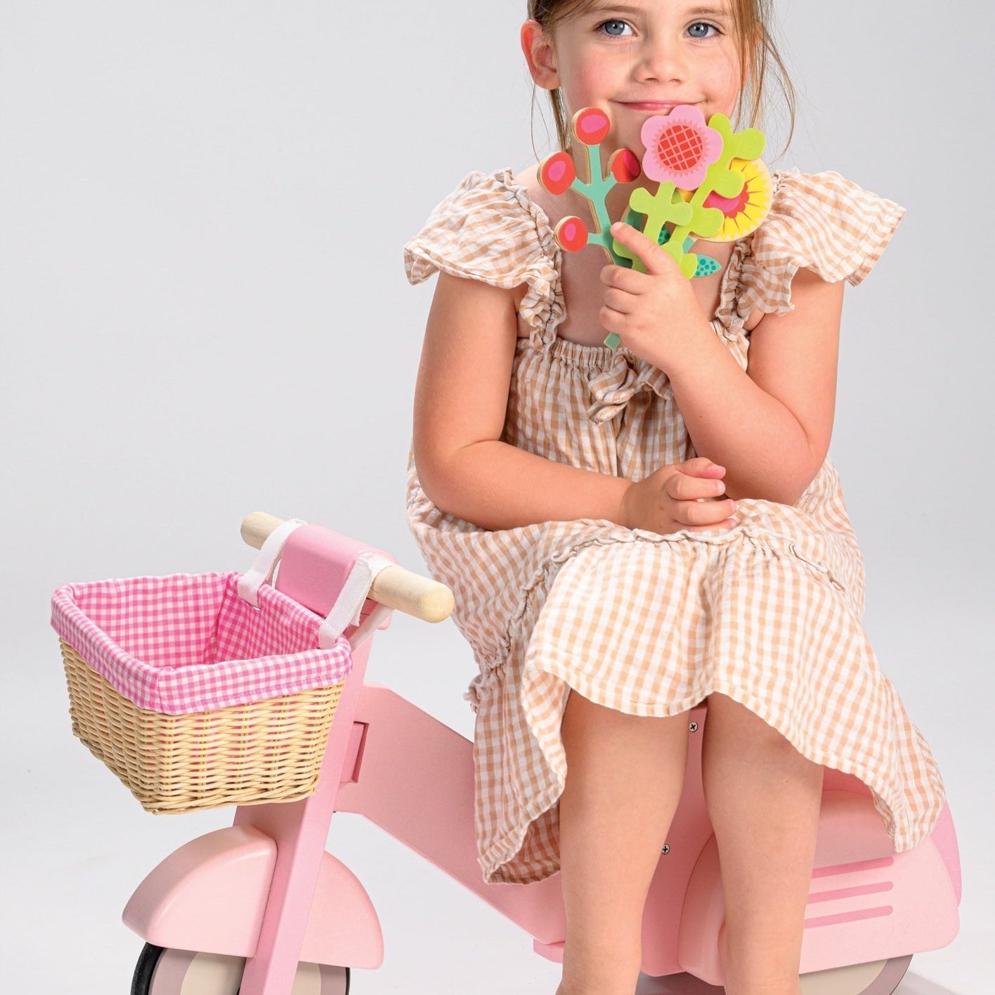 Buy Scooter With Basket | Sit + Ride On for kids by Learning Bugs UK