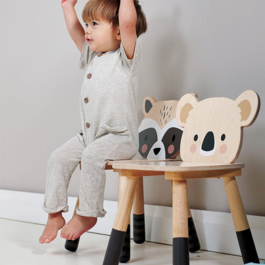 Forest Racoon Chair – for children, available at Learning Bugs UK