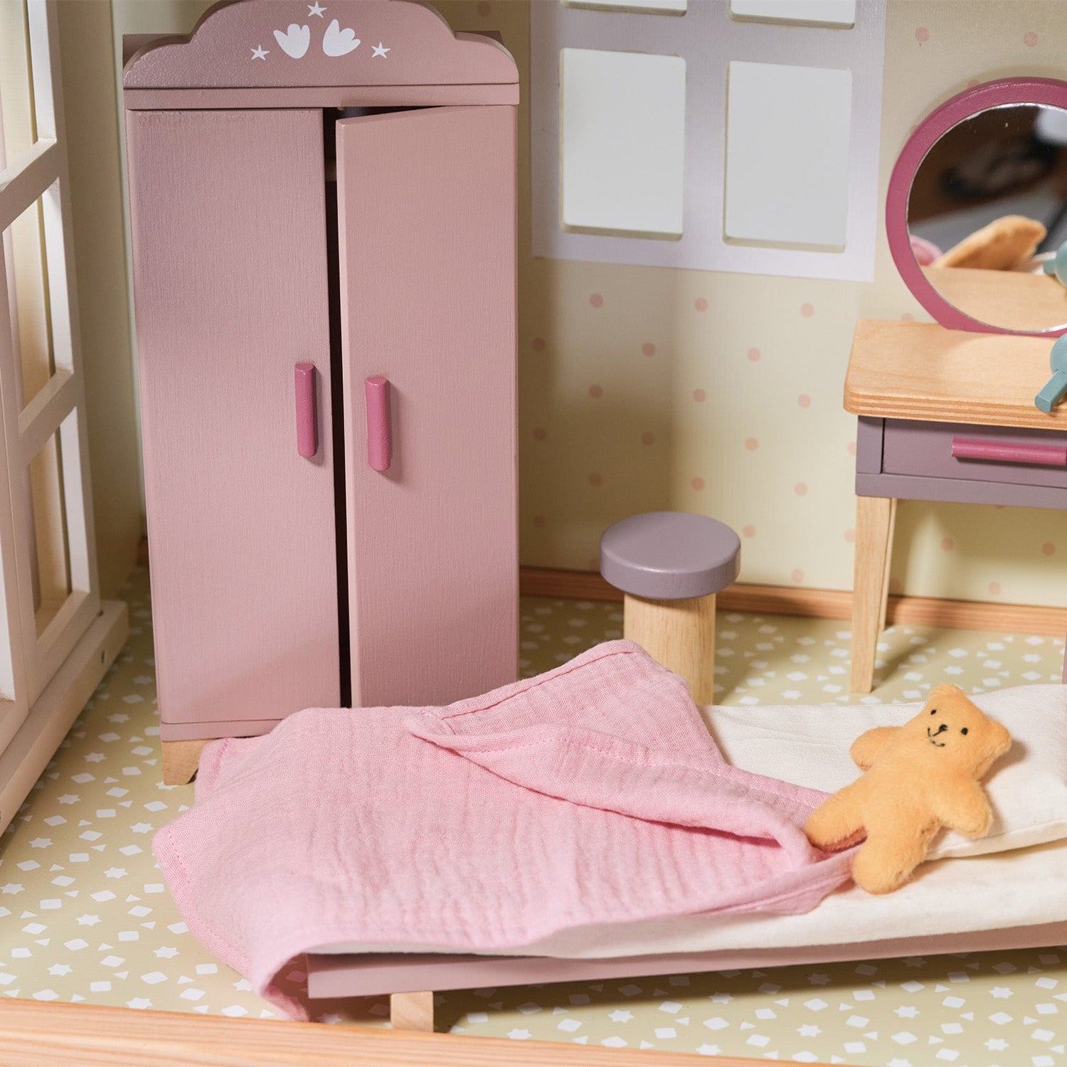 Buy Mulberry Mansion | Wooden dolls house for kids by Learning Bugs UK