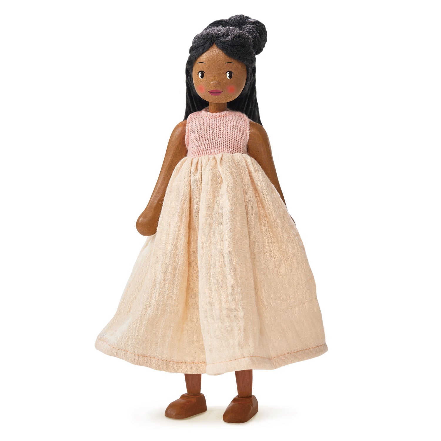 Buy Lola Wooden Doll | Wooden dolls house doll for kids by Learning Bugs UK