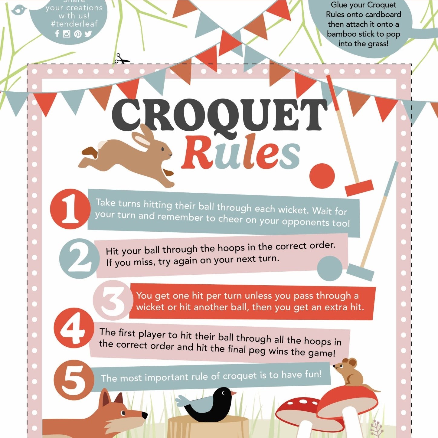 Buy Woodland Indoor Croquet Set | Croquet game for kids by Learning Bugs UK