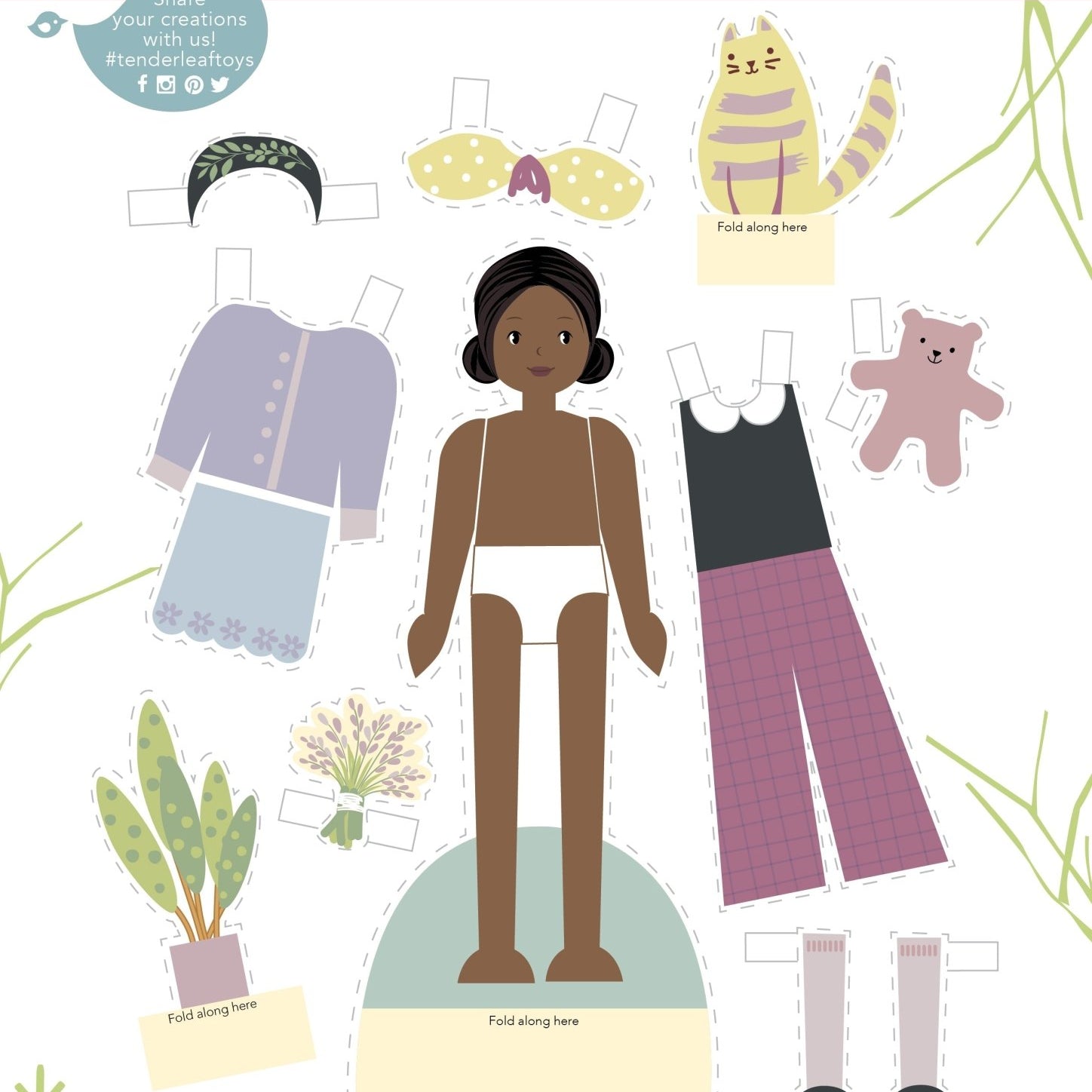 Buy Lola Wooden Doll | Wooden dolls house doll for kids by Learning Bugs UK
