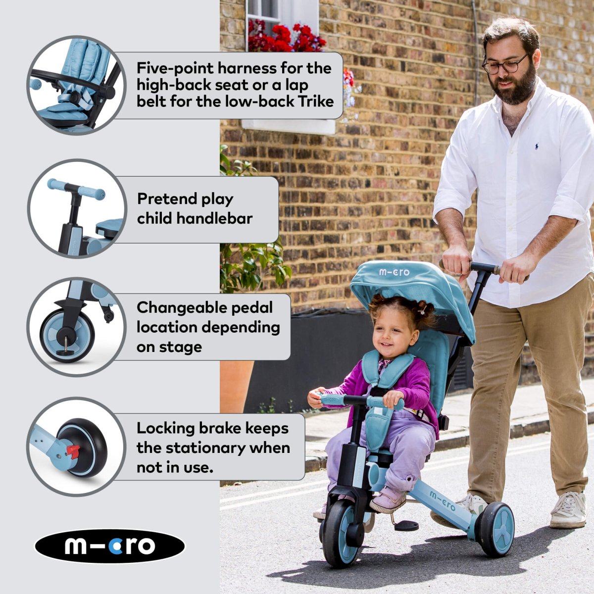 Micro Scooters Micro Flexi Trike – Trikes for children, available at Learning Bugs UK