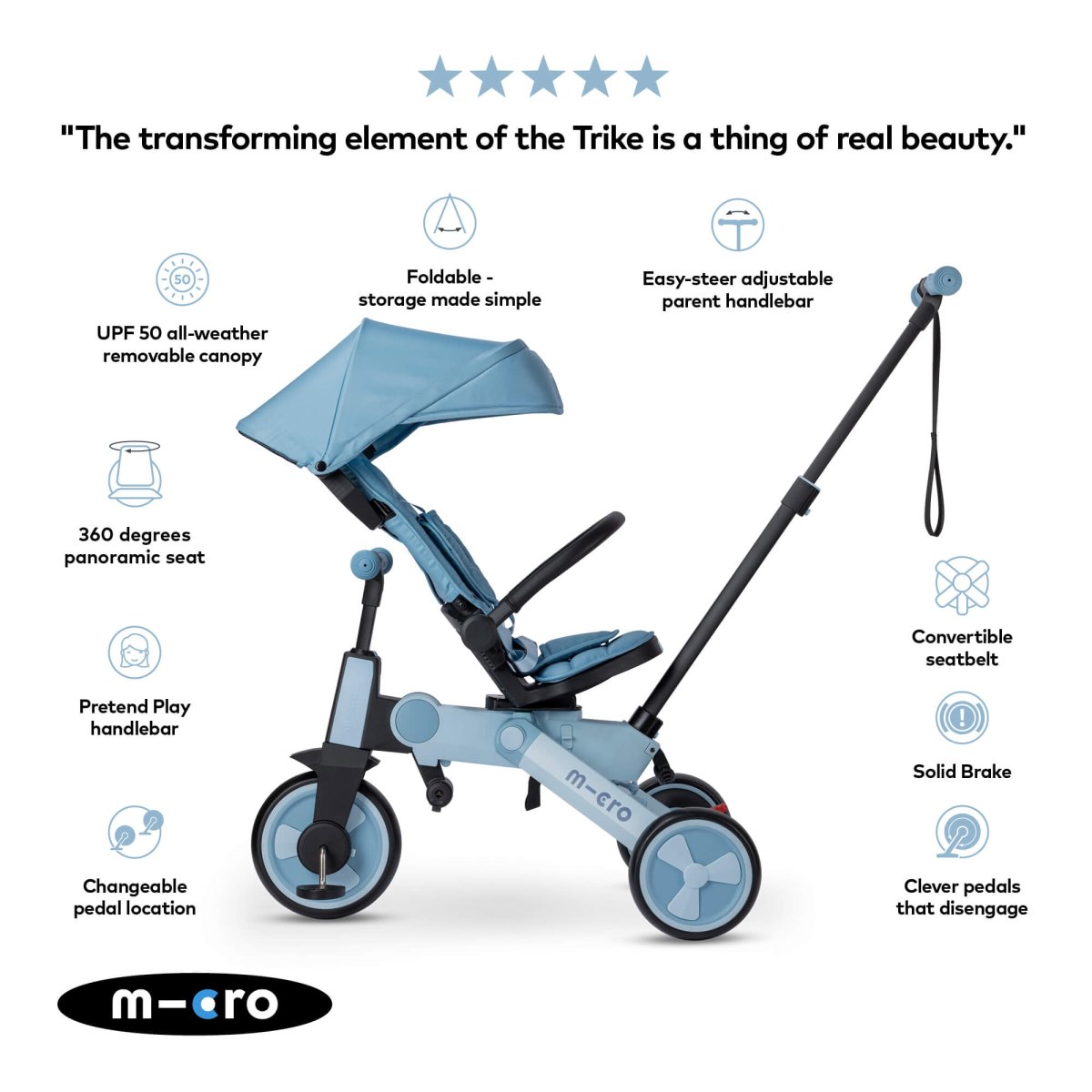 Micro Scooters Micro Flexi Trike – Trikes for children, available at Learning Bugs UK