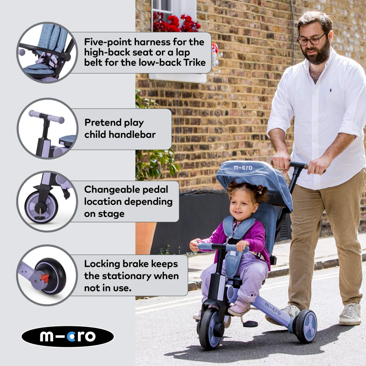 Micro Scooters Micro Flexi Trike – Trikes for children, available at Learning Bugs UK