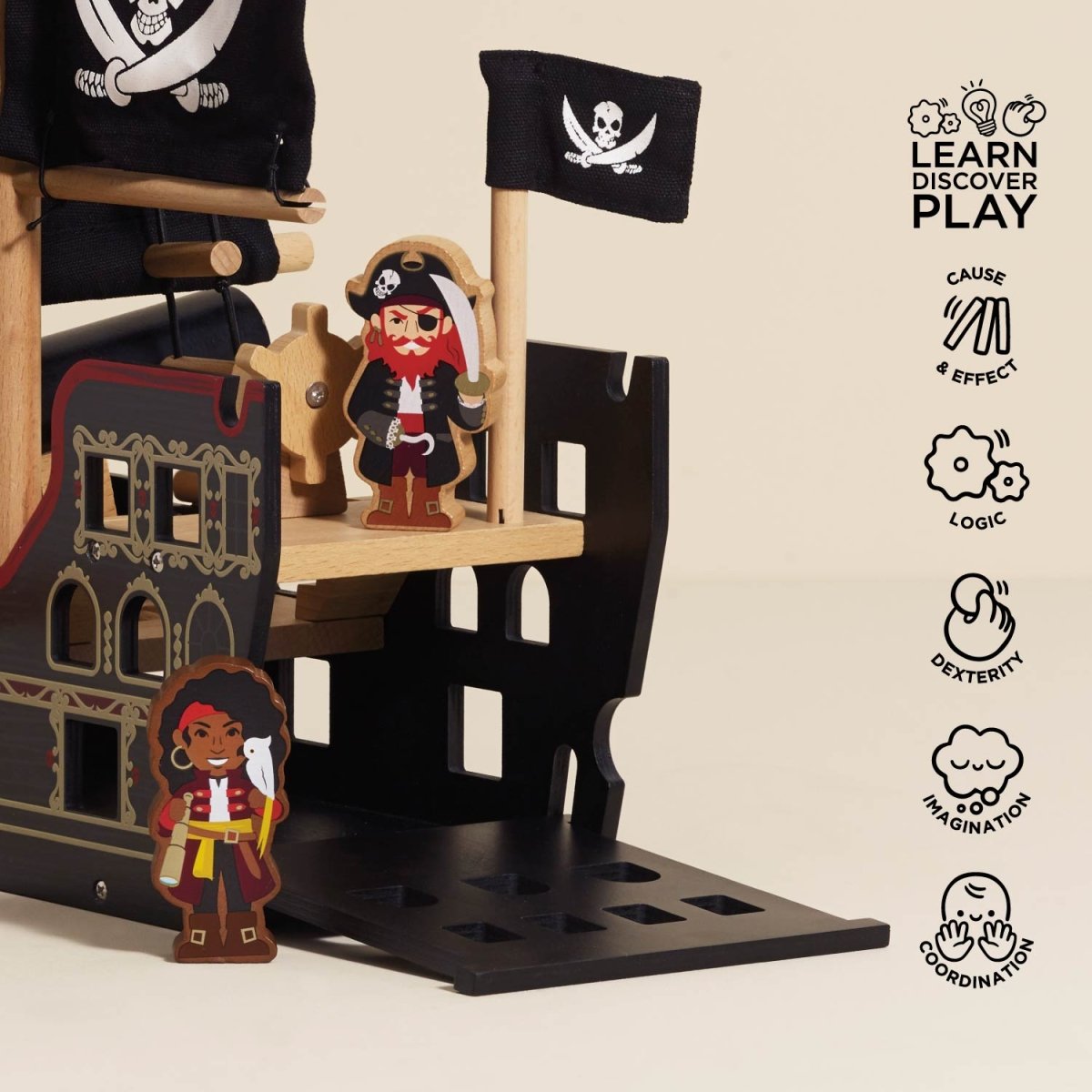 Barbarossa Pirate Ship & Characters – Pretend Play, toy for children, available at Learning Bugs UK