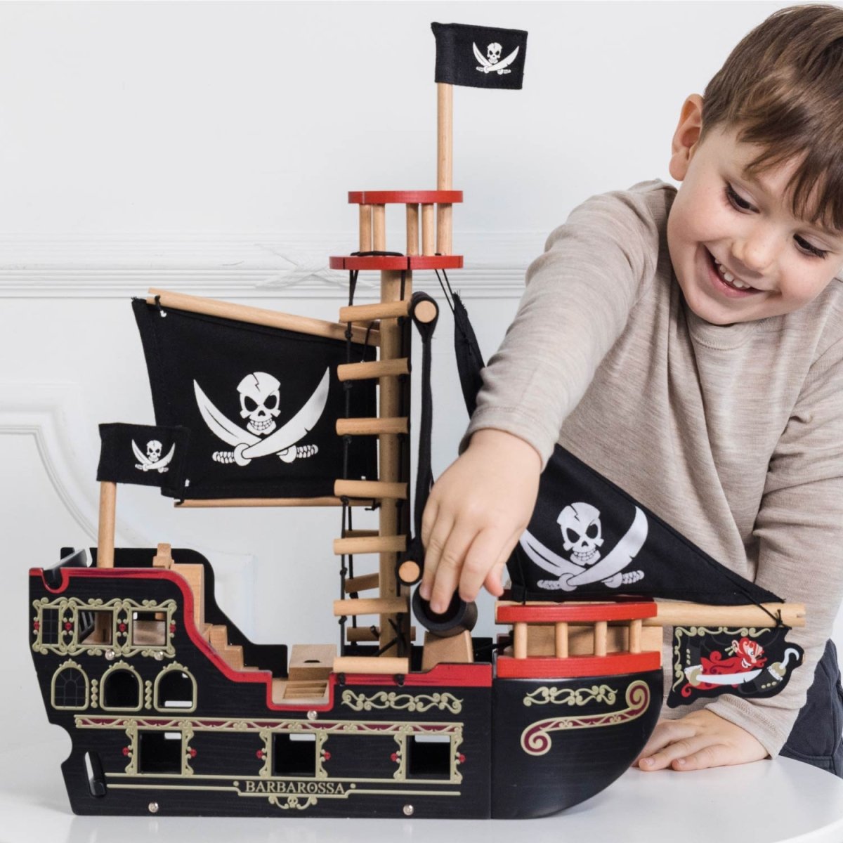 Barbarossa Pirate Ship & Characters – Pretend Play, toy for children, available at Learning Bugs UK