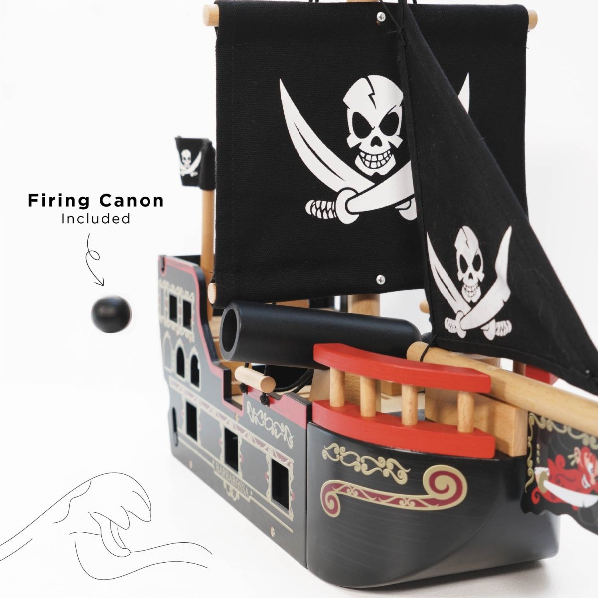 Barbarossa Pirate Ship & Characters – Pretend Play, toy for children, available at Learning Bugs UK