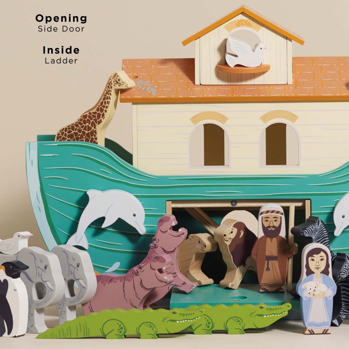 Noah’s Great Wooden Ark & Animals – Educational Toys for children, available at Learning Bugs UK