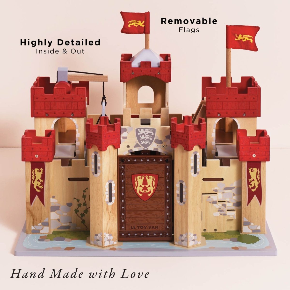 Lionheart Wooden Castle – Pretend Play for children, available at Learning Bugs UK
