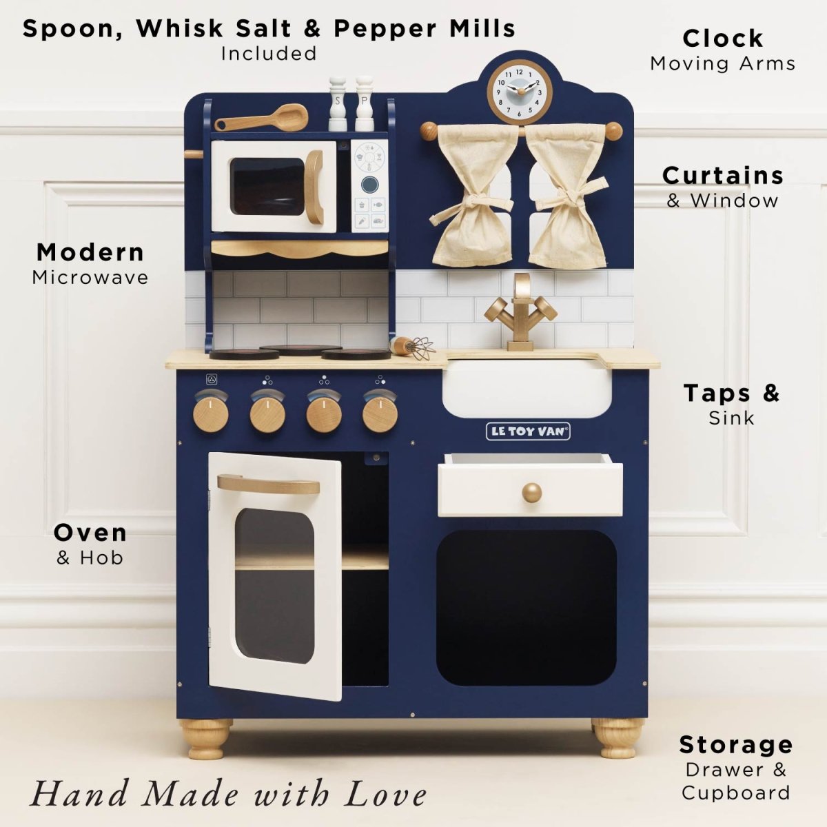 Oxford Wooden Play Kitchen – Toy Kitchens & Play Food for children, available at Learning Bugs UK