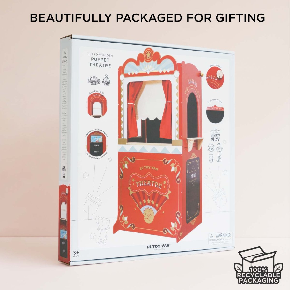 Retro Toy Puppet Theatre – Puppet Theaters for children, available at Learning Bugs UK