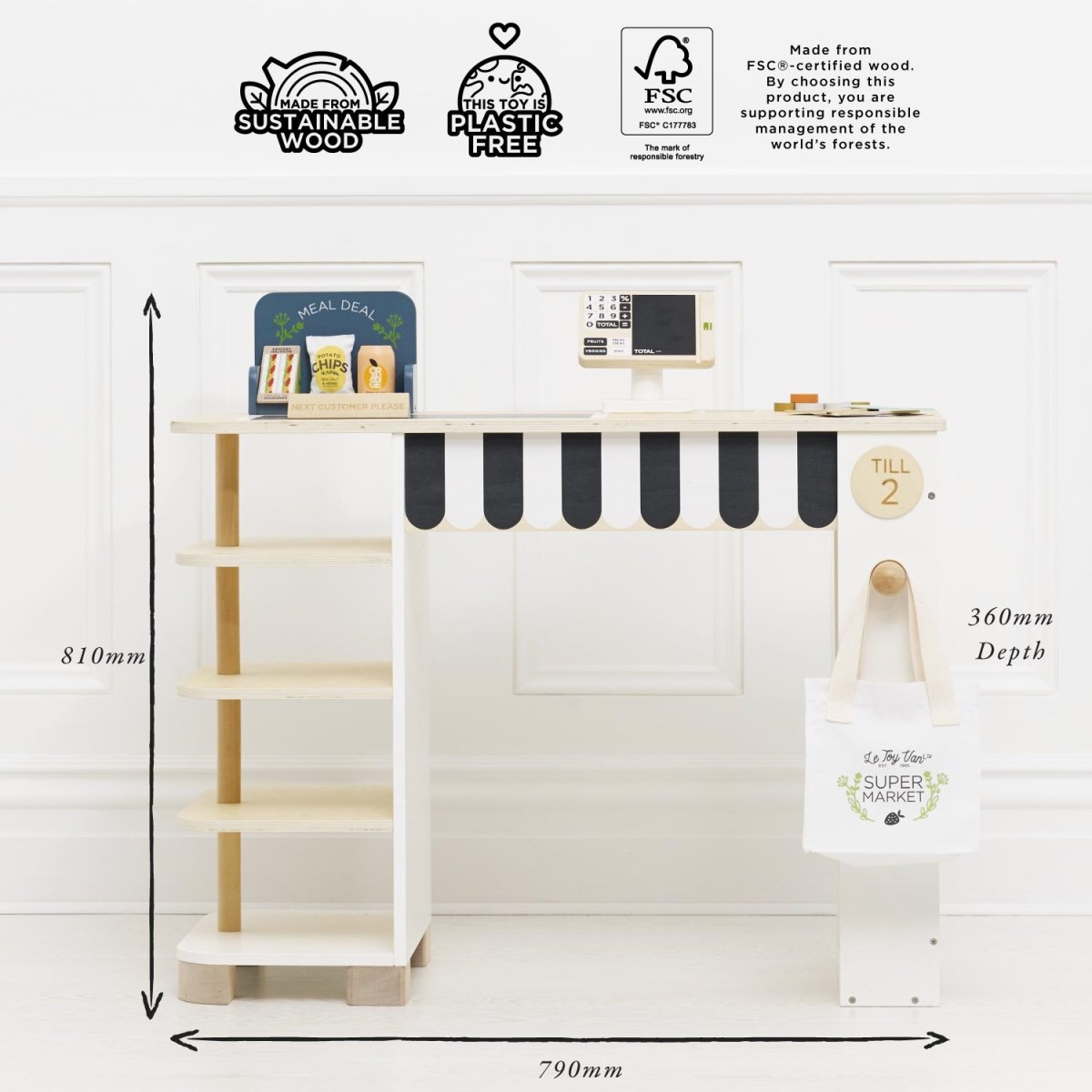 Supermarket Till Checkout & Accessories – Educational Toys for children, available at Learning Bugs UK
