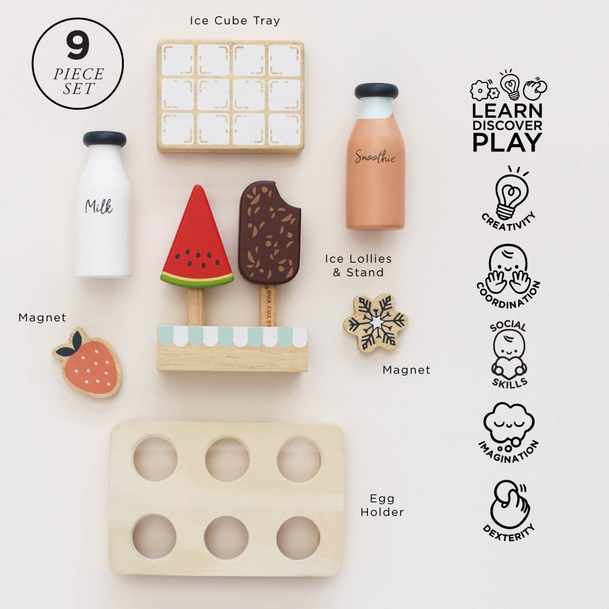 Kitchen Freestanding Fridge Freezer – Toy Kitchens & Play Food for children, available at Learning Bugs UK