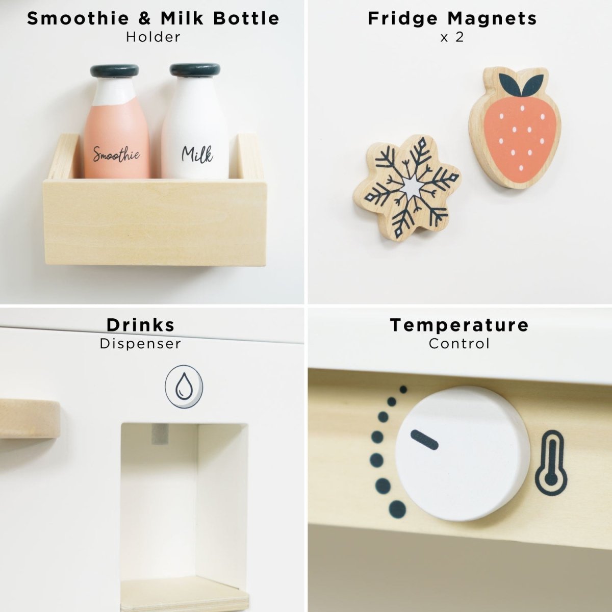 Kitchen Freestanding Fridge Freezer – Toy Kitchens & Play Food for children, available at Learning Bugs UK