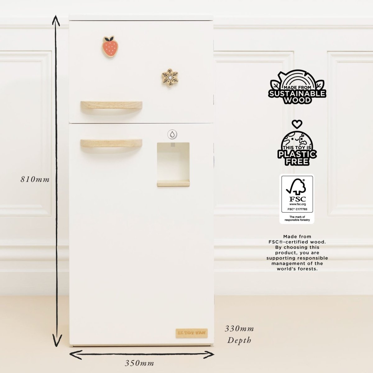 Kitchen Freestanding Fridge Freezer – Toy Kitchens & Play Food for children, available at Learning Bugs UK