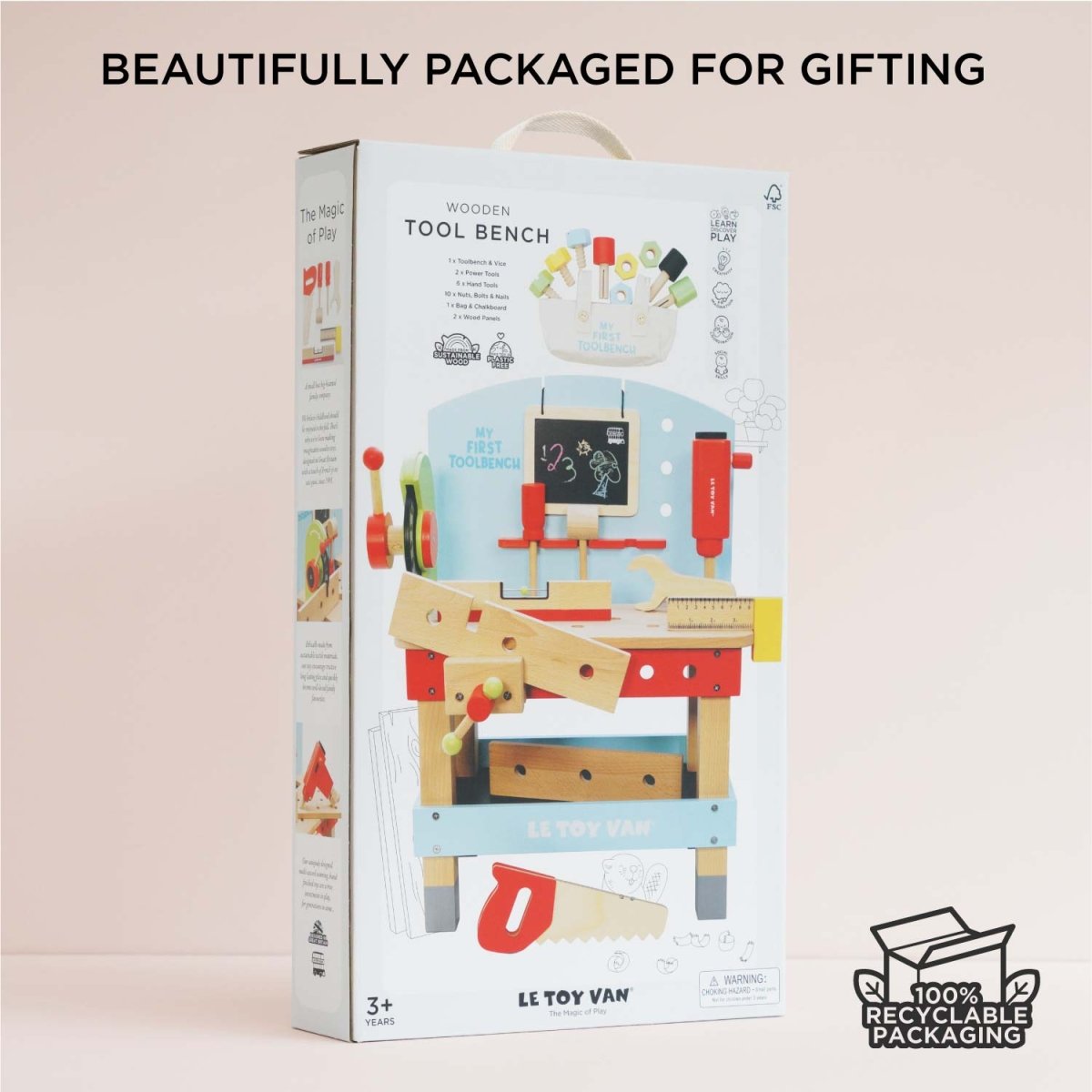 Wooden Tool Bench – Toy Tools for children, available at Learning Bugs UK