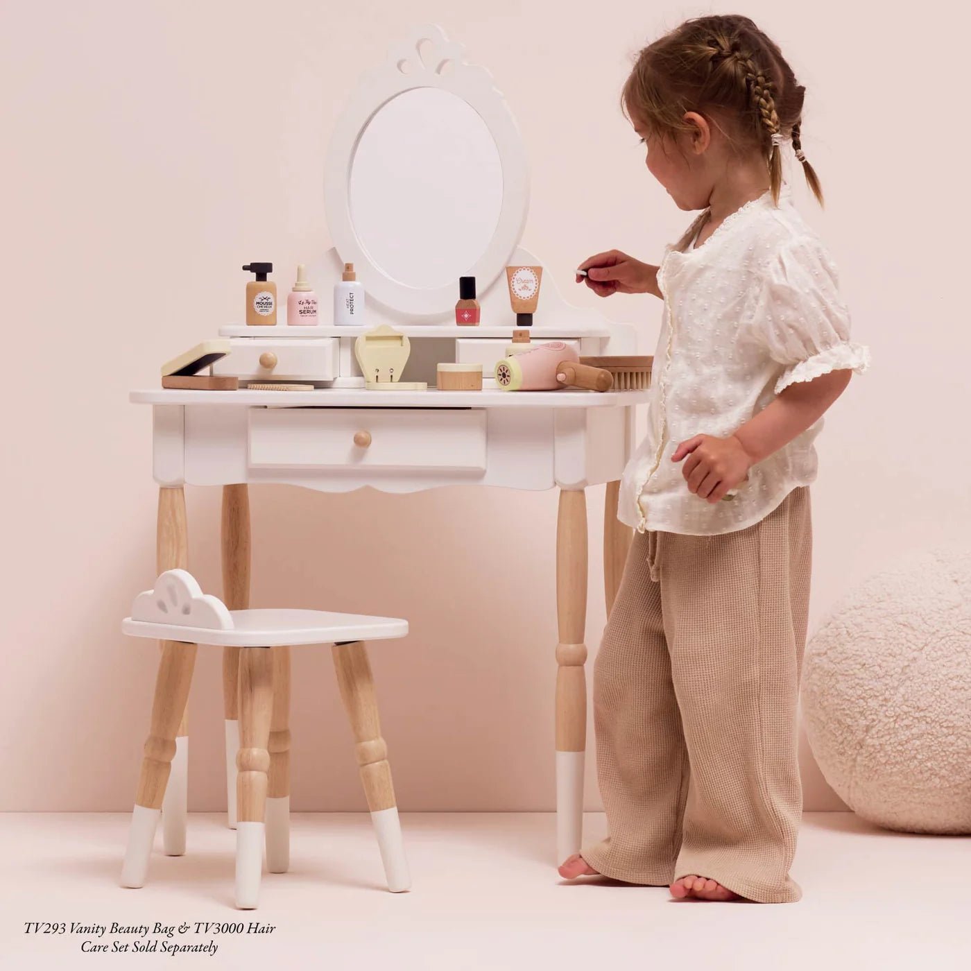 Buy Le Toy Van Dressing Up Vanity Table & Stool | for kids by Learning Bugs UK