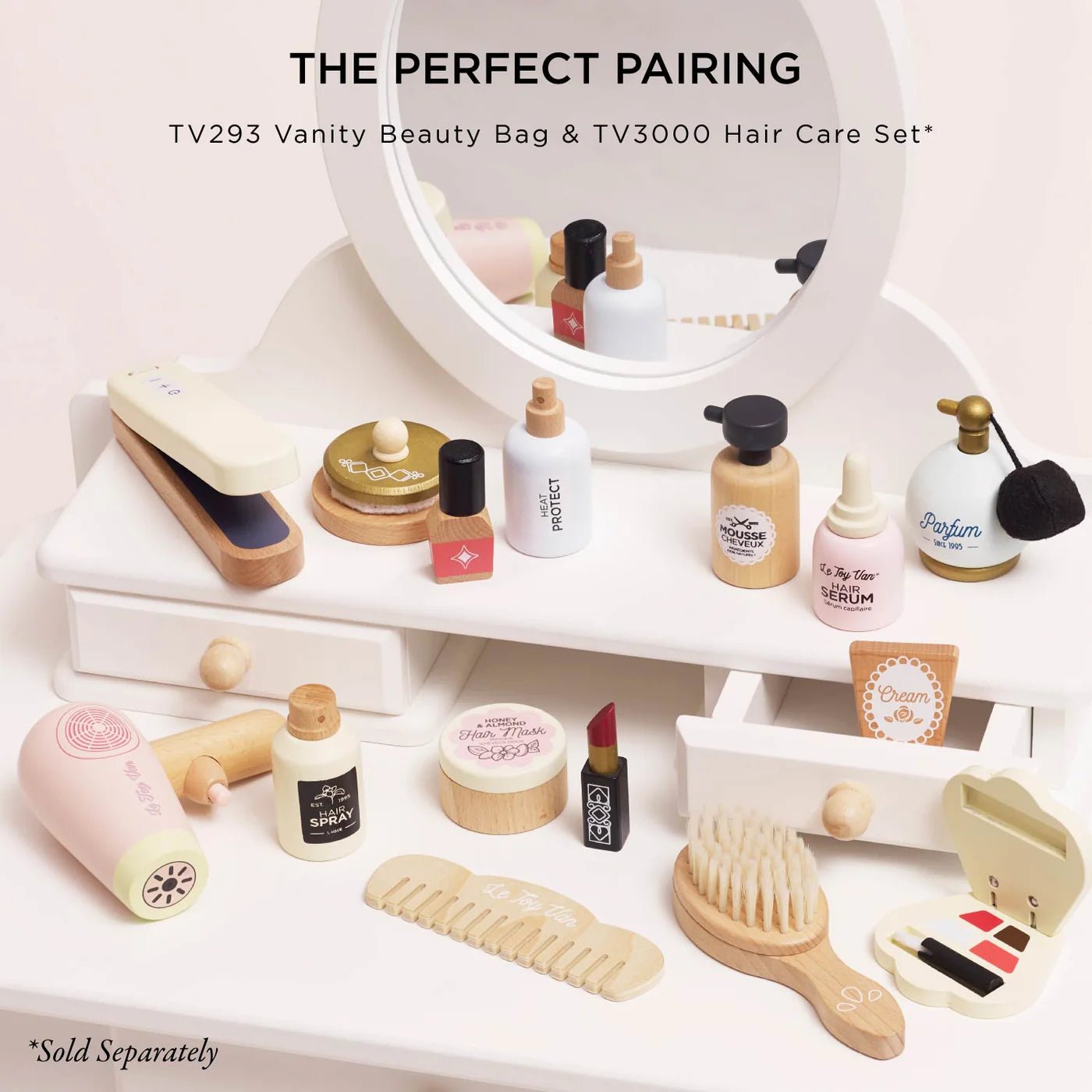 Buy Le Toy Van Dressing Up Vanity Table & Stool | for kids by Learning Bugs UK