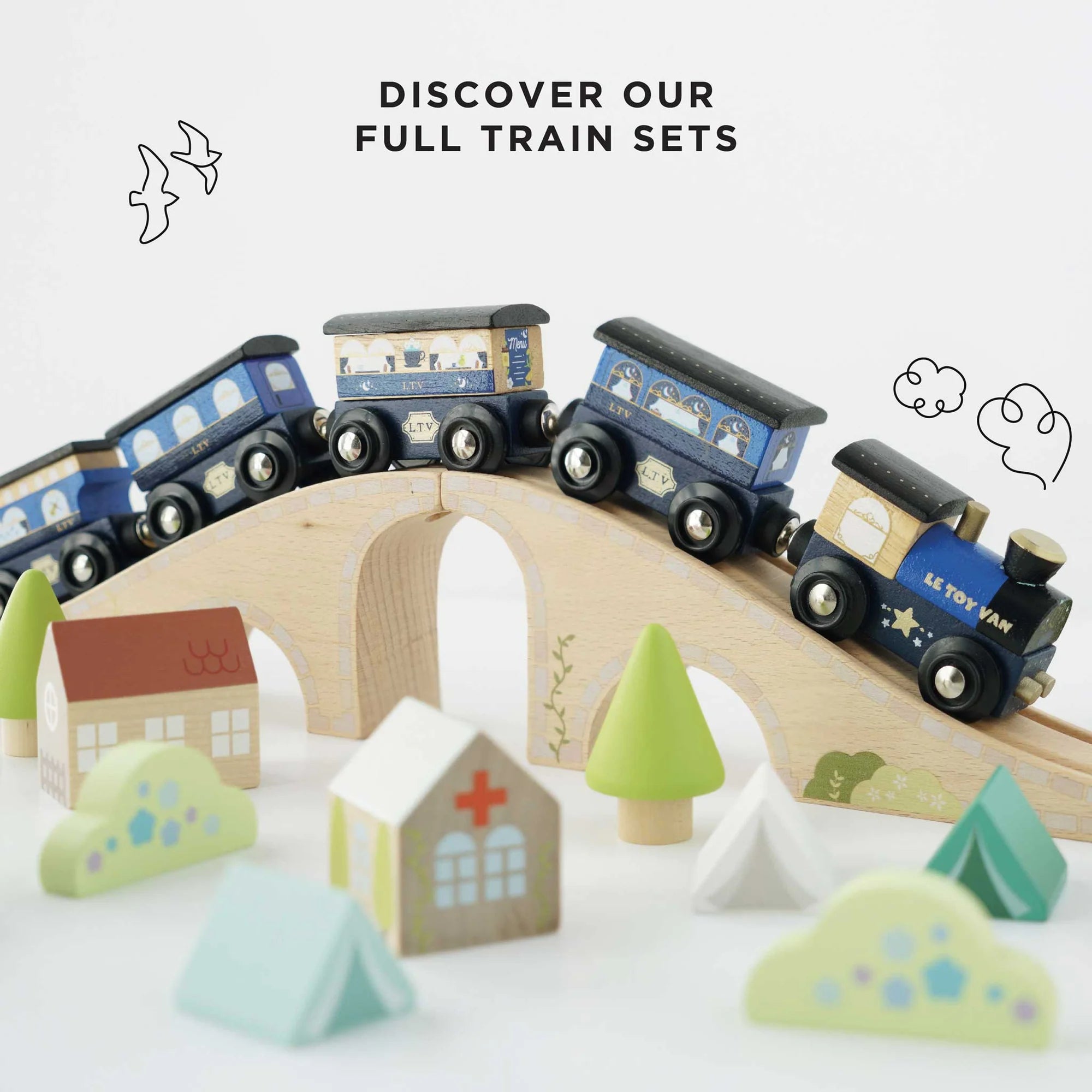 Le Toy Van - Twilight Pull Train by Lauvely - Learning Bugs UK