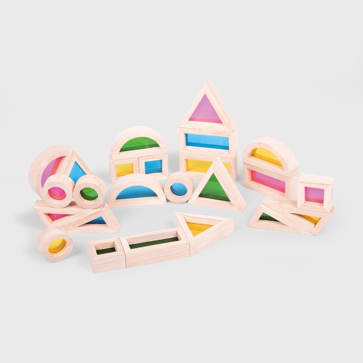 Rainbow Block Set – Block Set - Colour for children, available at Learning Bugs UK