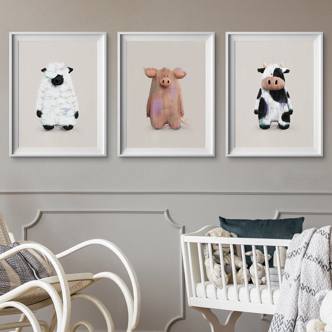 Farmyard Animals Nursery Prints Set of 3 – Print Sets for children, available at Learning Bugs UK