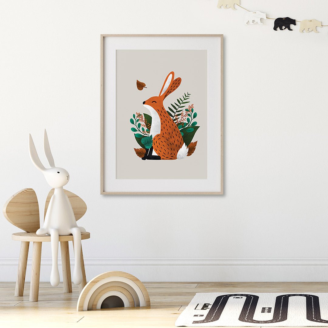 Neutral Scandi Woodland Animals Nursery Prints Set of 3 – Print Sets for children, available at Learning Bugs UK