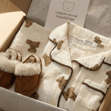 The Cozy Bedtime Bear Personalised Gift Box – Gift Sets for children, available at Learning Bugs UK