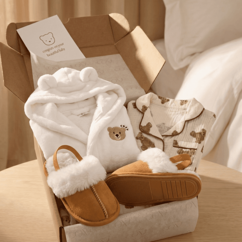 The Cozy Bath & Bedtime Bear Personalised Gift Box – Gift Sets for children, available at Learning Bugs UK