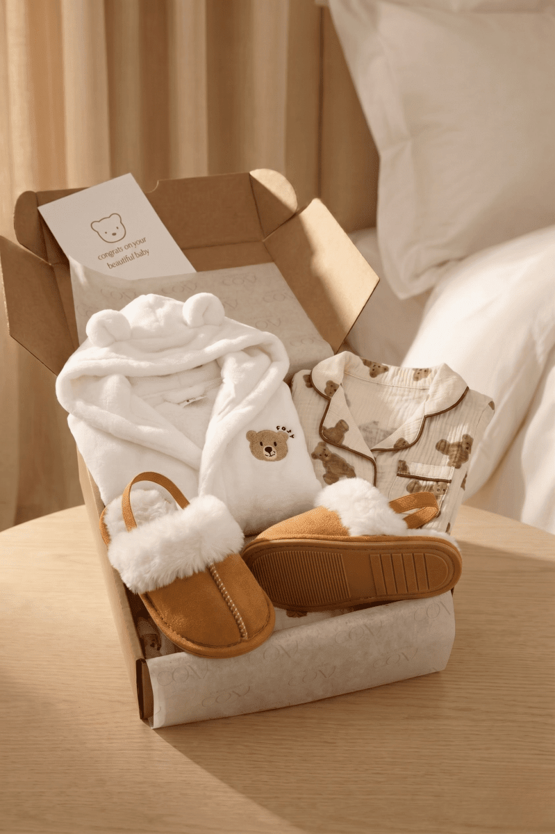 The Cozy Bath & Bedtime Bear Personalised Gift Box – Gift Sets for children, available at Learning Bugs UK