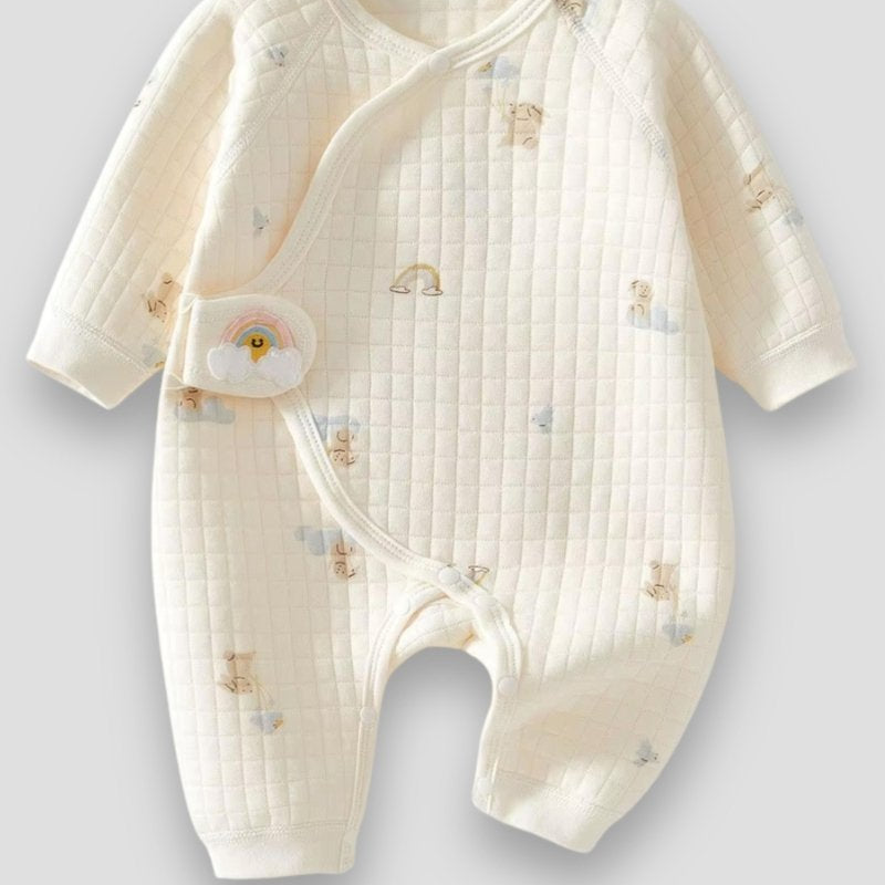 The Cozy Blue Boucle Baby Bear & Blue Rainbow Personalised Gift Box – Gift Sets for children, available at Learning Bugs UK