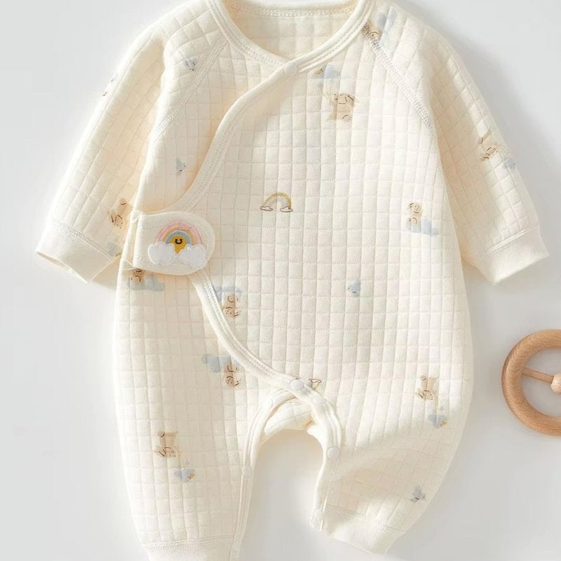 The Cozy Pink Boucle Baby Bear & Rainbow Personalised Gift Box – Gift Sets for children, available at Learning Bugs UK
