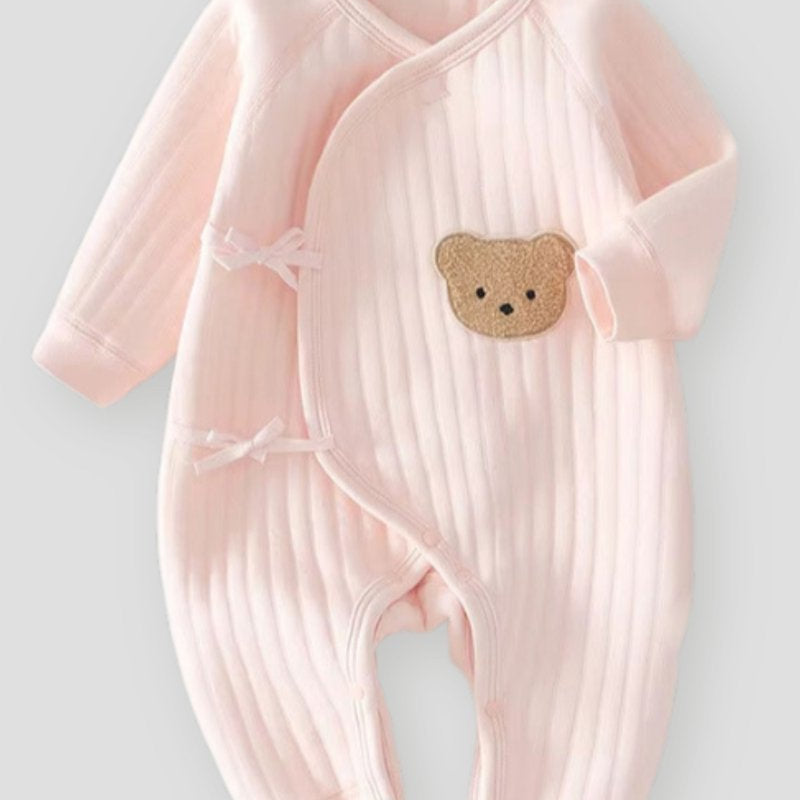 The Cozy Pink Boucle Baby Bear & Strawberry Personalised Gift Box – Gift Sets for children, available at Learning Bugs UK